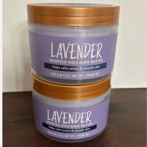 Tree Hut Lavender Whipped Shea Body Butter, 8.4 oz, Discontinued, NEW, Lot of 2